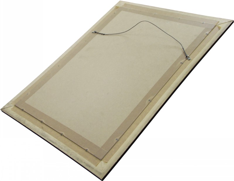 Объёмное оформление грампластинки Мюллеръ в деревянном багете с многоуровневым паспарту и деревянным слипом